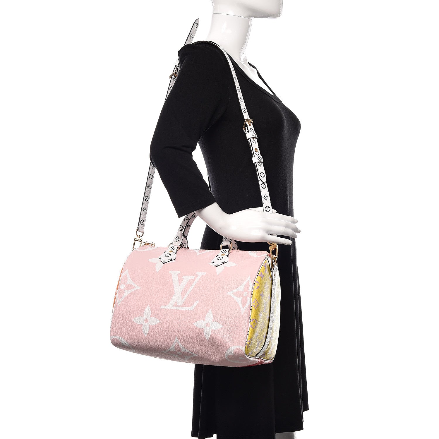 Louis Vuitton Monogram Giant Speedy Bandouliere 30 Rouge 2 of 10