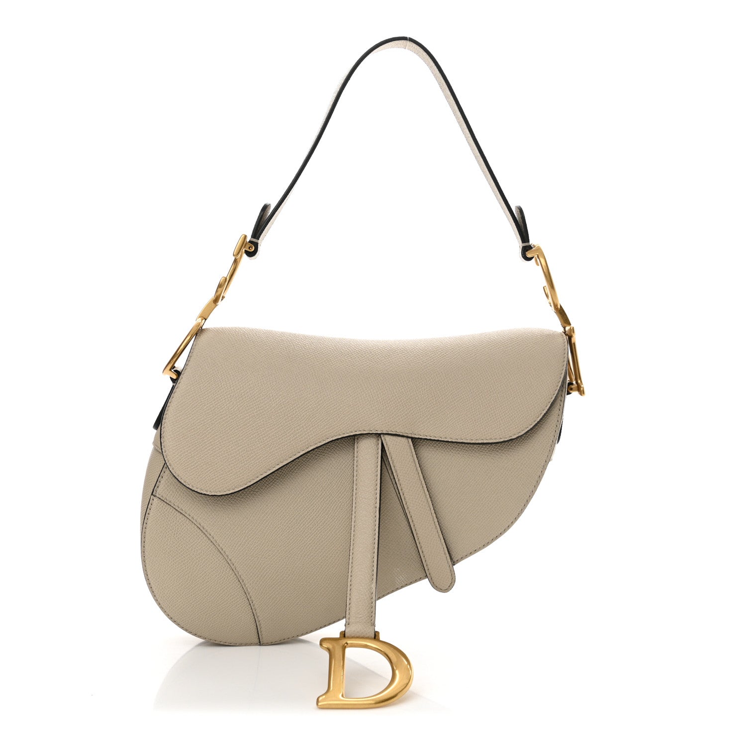 Christian Dior Grained Calfskin Saddle Bag Sable 1 of 11