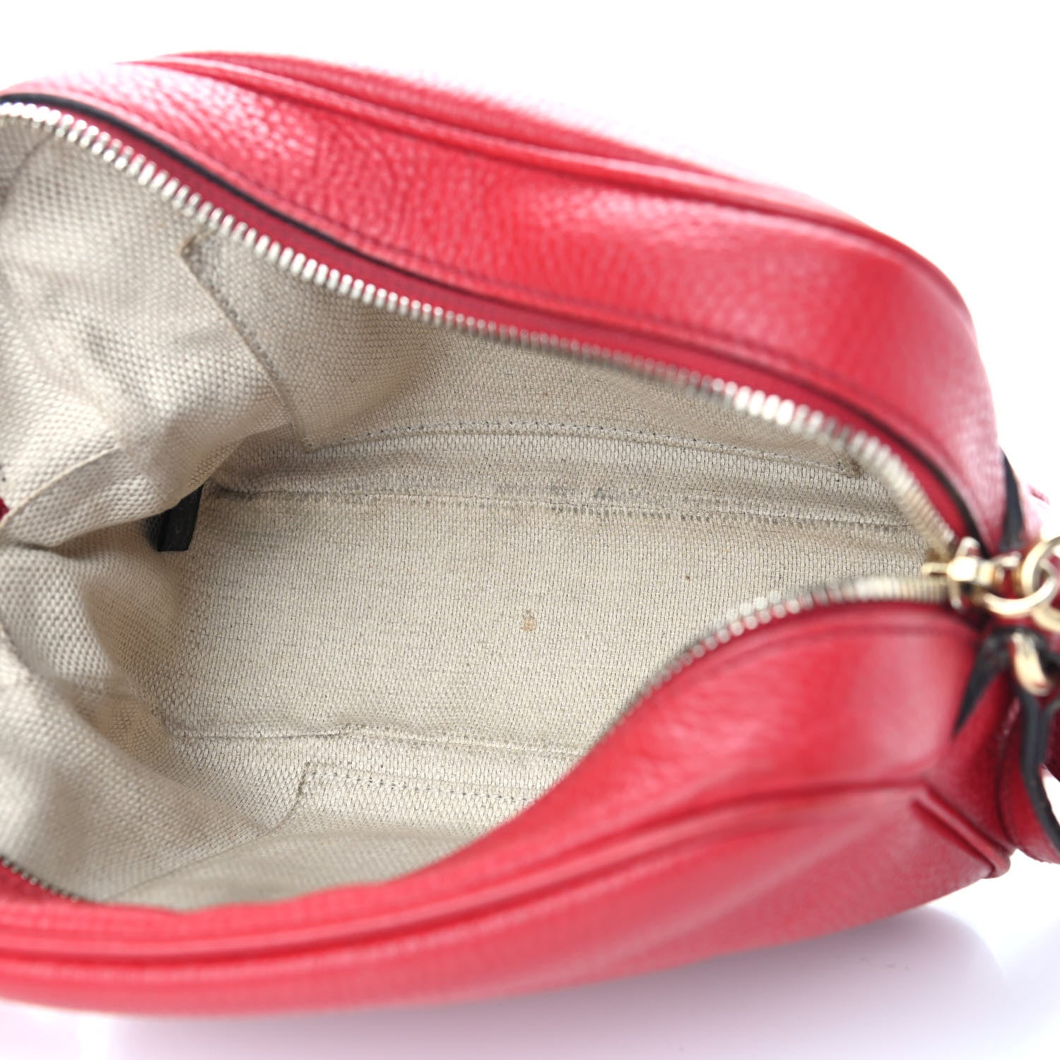 Gucci Pebbled Calfskin Small Soho Disco Bag Tabasco Red 5 of 14