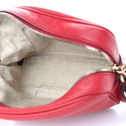 Gucci Pebbled Calfskin Small Soho Disco Bag Tabasco Red 5 of 14