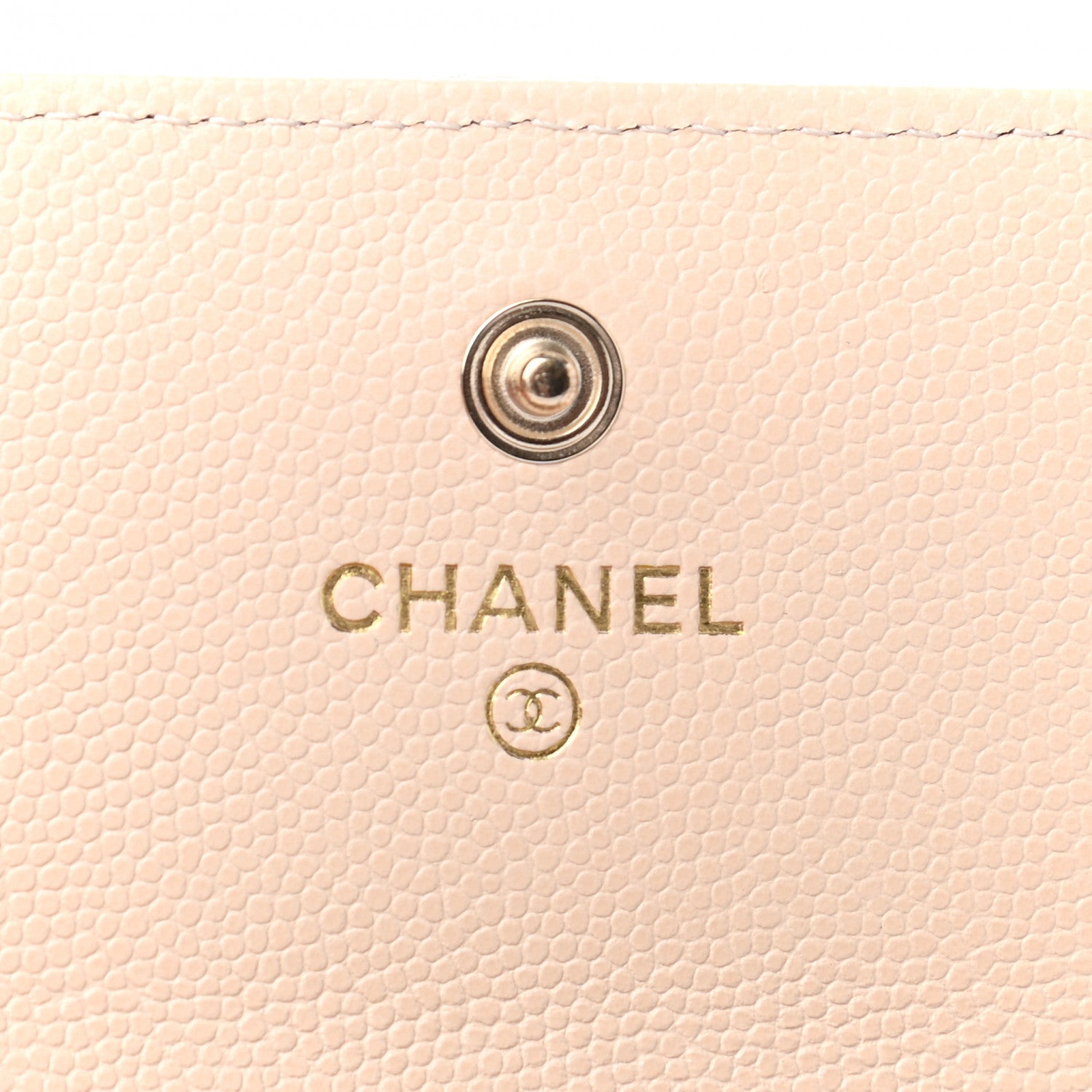 Chanel Caviar Pearl Quilted Coco Candy Flap Card Holder Beige 7 of 8