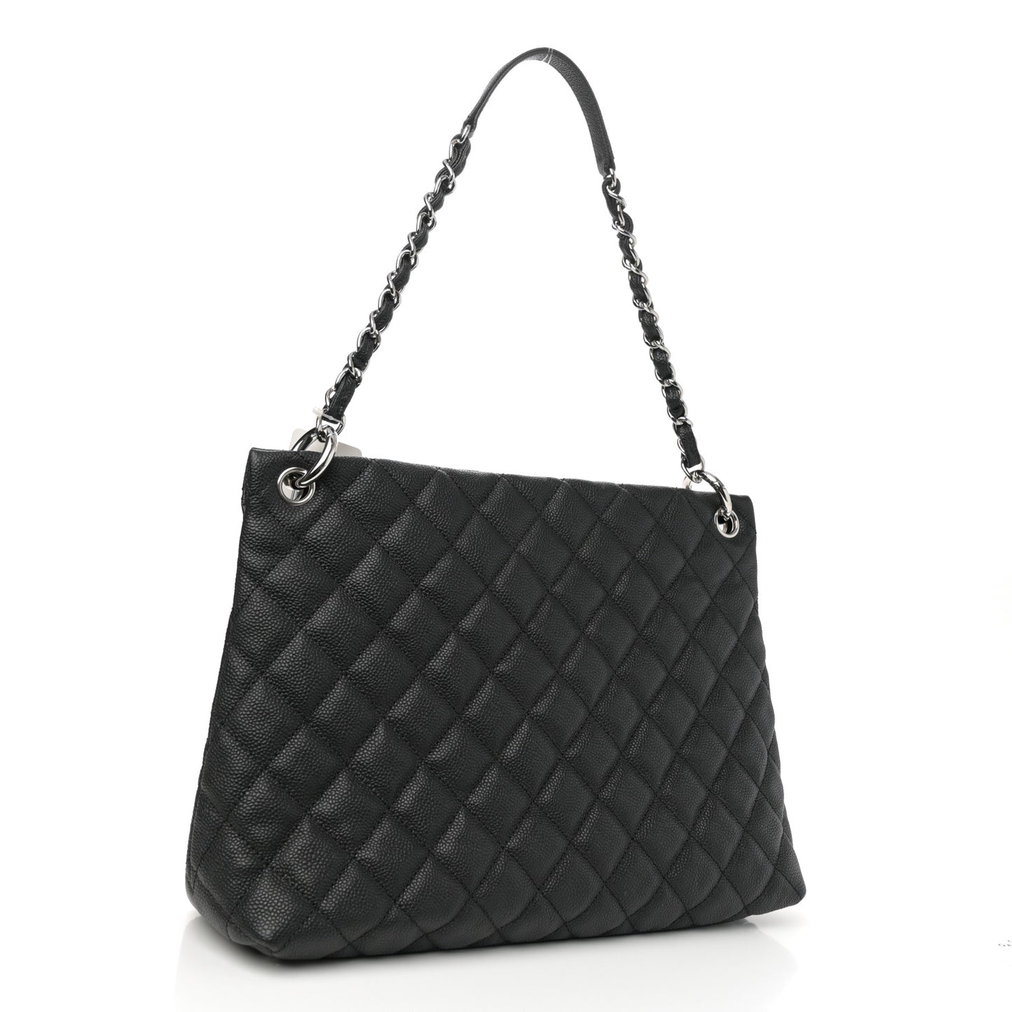 Caviar Quilted Easy Zip Tote Black