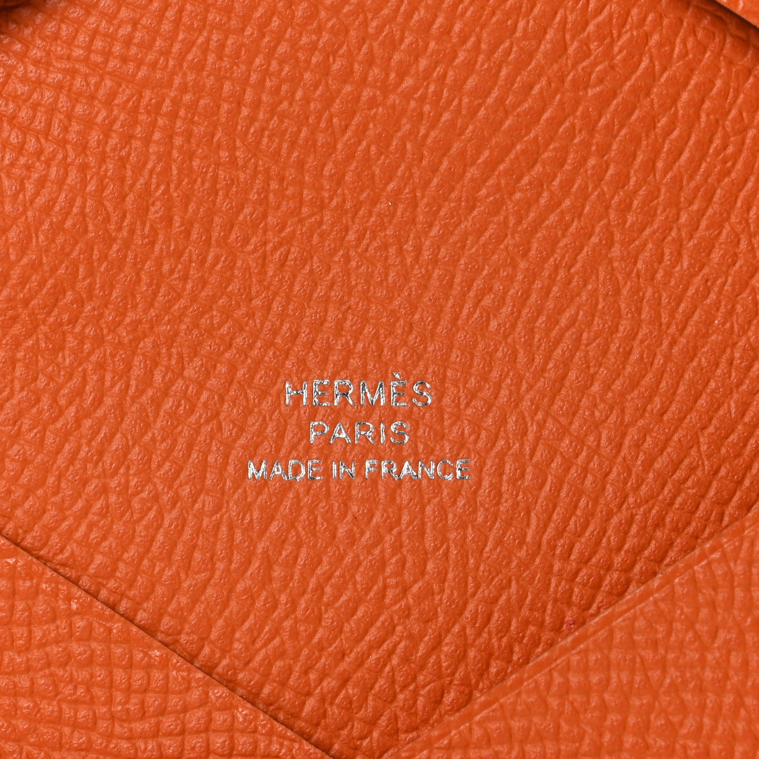 Hermes Epsom Calvi Card Case Orange 6 of 6