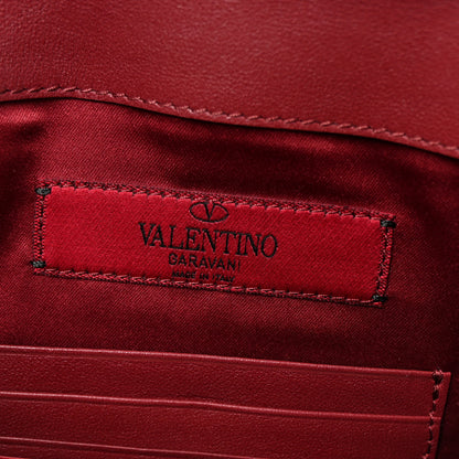 Valentino Garavani Vitello Large Rockstud Envelope Clutch Rubino 6 of 6