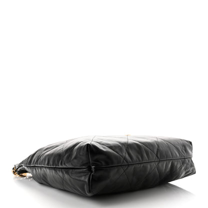 Chanel Shiny Calfskin Quilted Large Chanel 22 Black 5 of 11