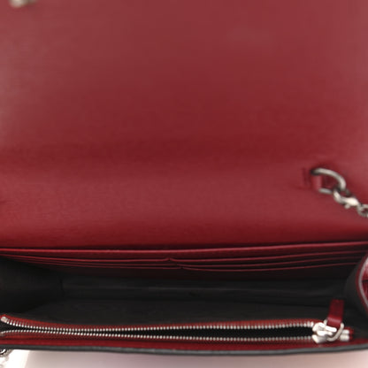 Gucci Calfskin Blooms Print Chain Wallet Romantic Cherry Multicolor 5 of 10