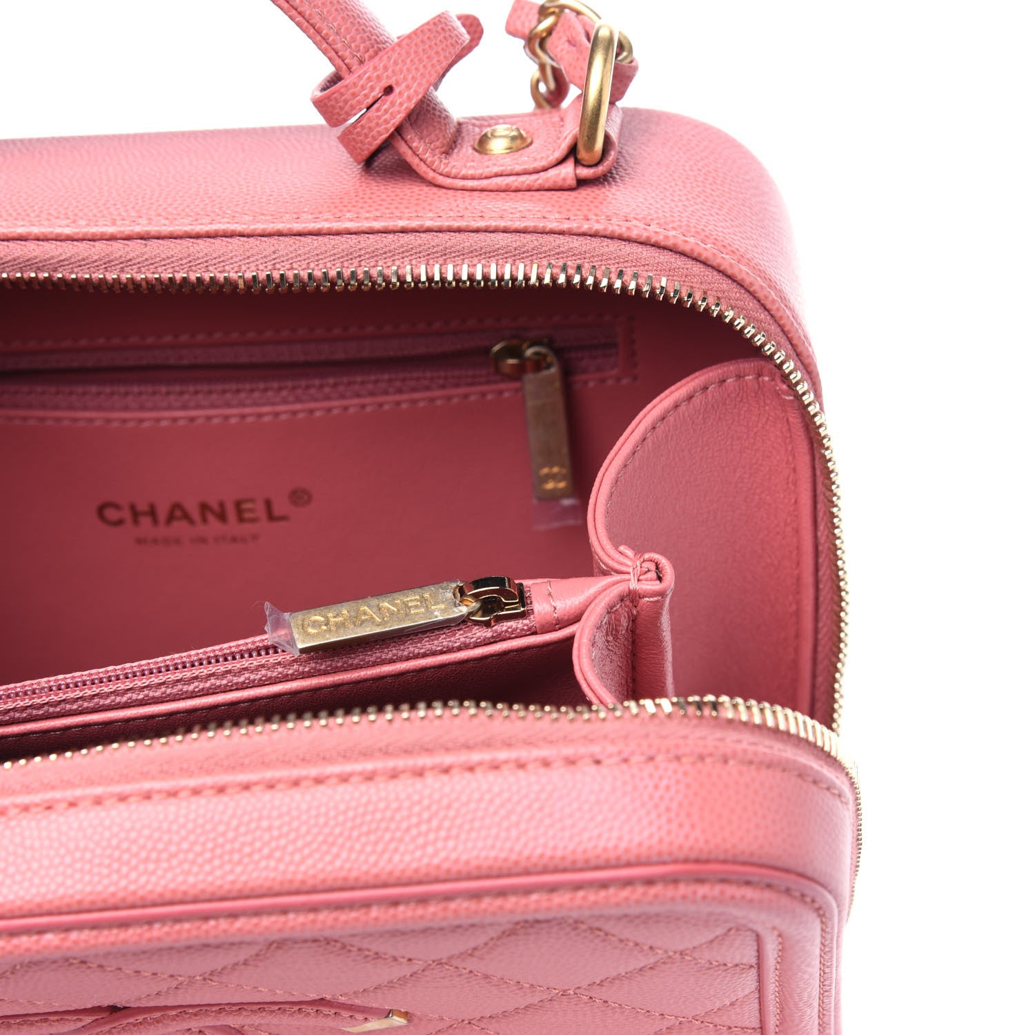 Chanel Caviar Quilted Medium CC Filigree Vanity Case Pink 5 of 5