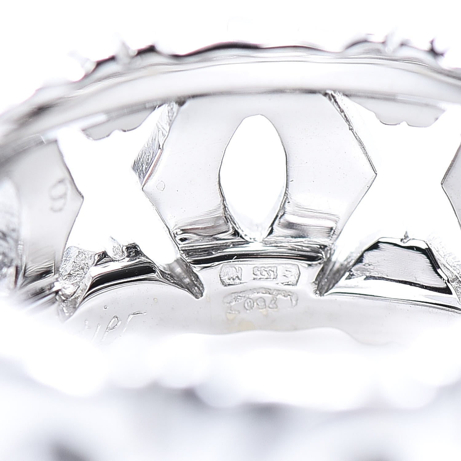 Cartier 18K White Gold Entrelaces Ring 49 4.75 5 of 7