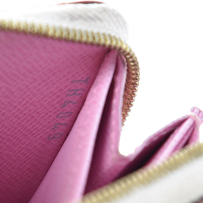 Louis Vuitton Monogram Multicolor Zippy Coin Purse Wallet White Litchi 7 of 9