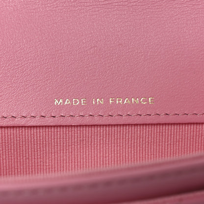Chanel Lambskin Quilted Flap Card Holder Wallet Pink 7 of 9