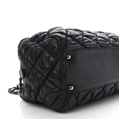 Chanel Calfskin Bubble Quilt Bowler Black 8 of 11