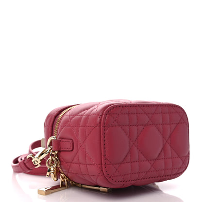 Christian Dior Lambskin Cannage Micro Vanity Case Strawberry Pink 4 of 9