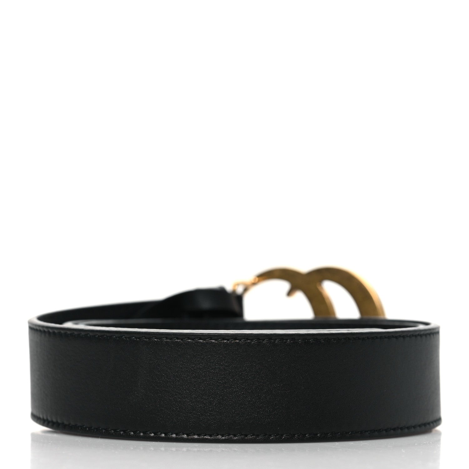 Gucci Calfskin Double G 30mm Belt 80 32 Black 3 of 7
