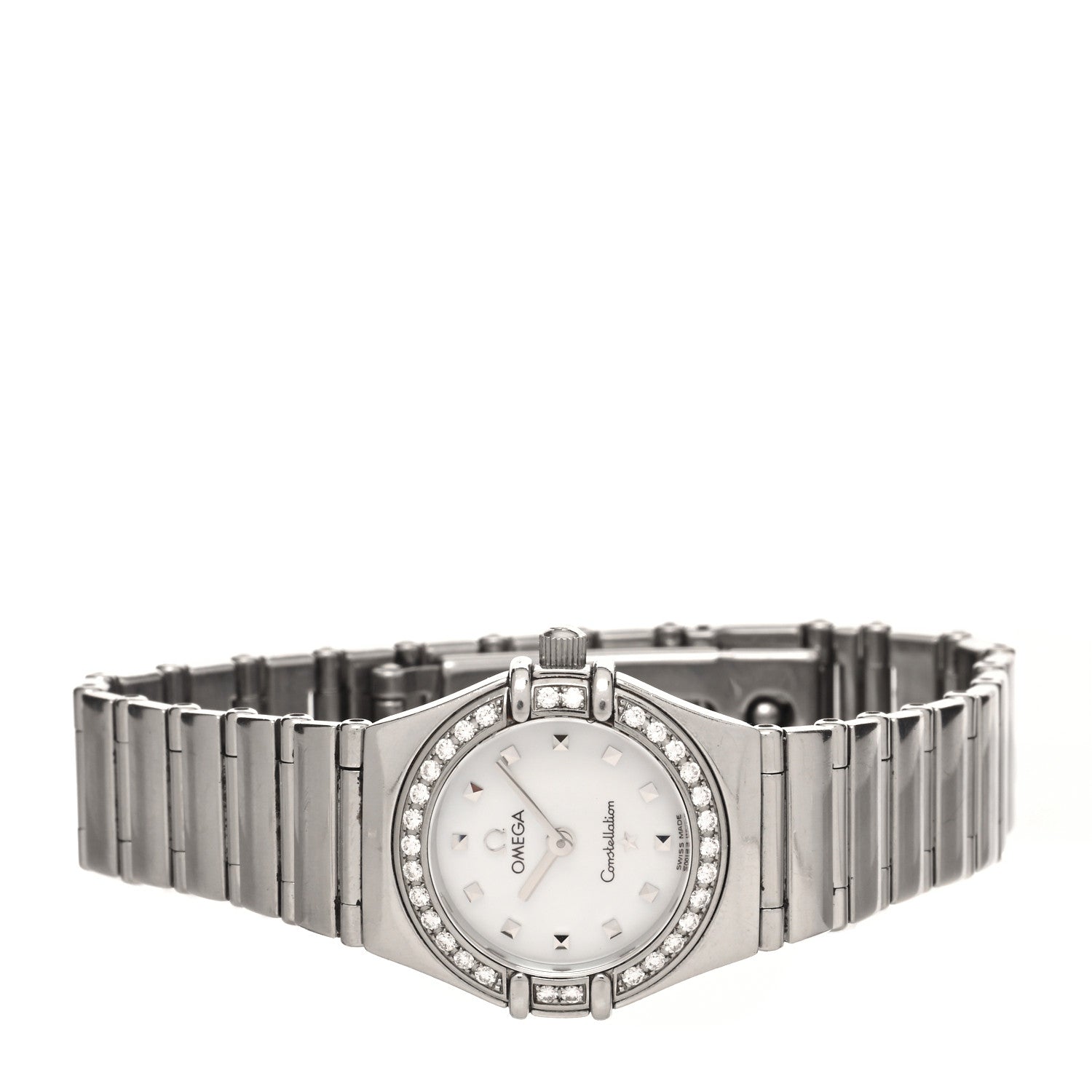 Omega Stainless Steel Diamond Bezel Mother of Pearl 22mm Constellation My Choice Quartz Watch 1465.71.00 2 of 4