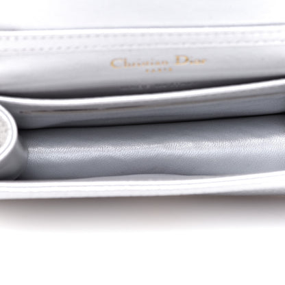 Christian Dior Metallic Grained Calfskin Baby Diorama Flap Bag Silver 5 of 8