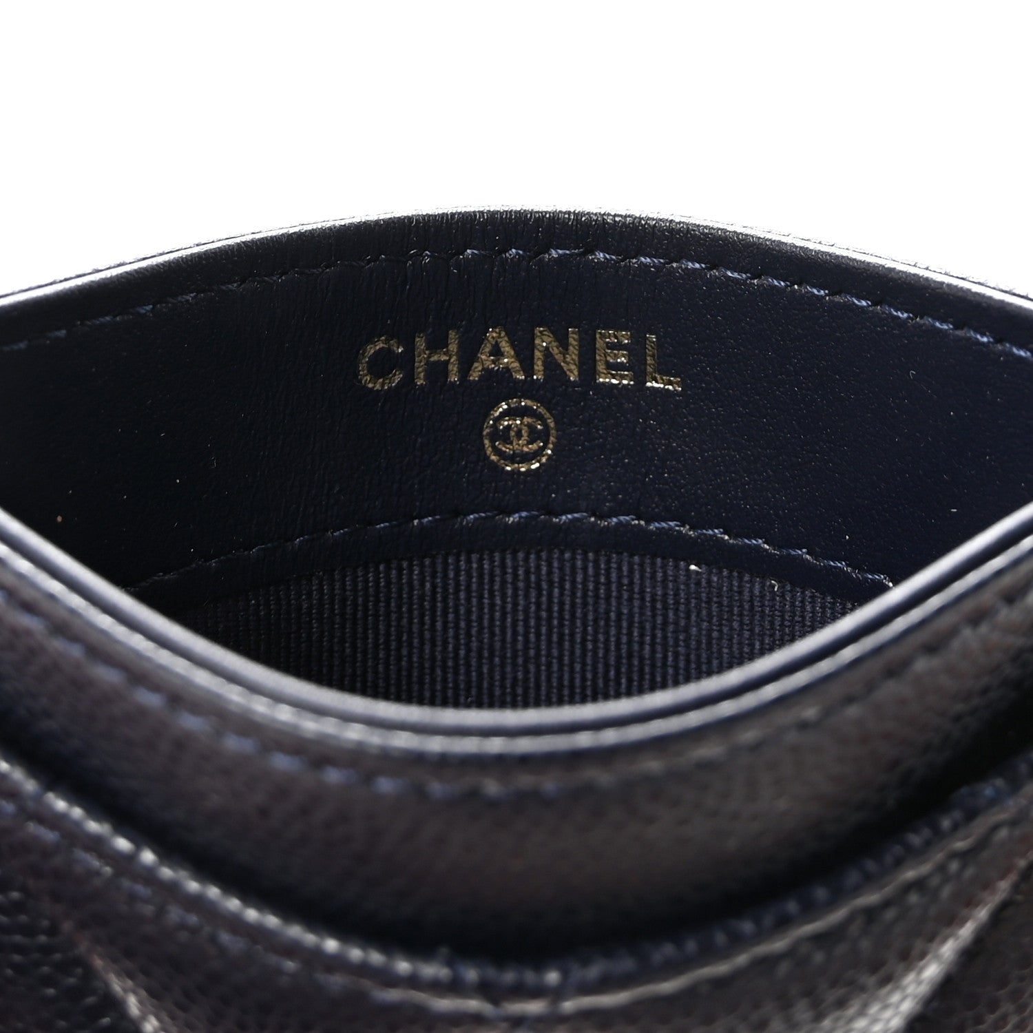 Chanel Caviar Quilted Card Holder Navy 6 of 8