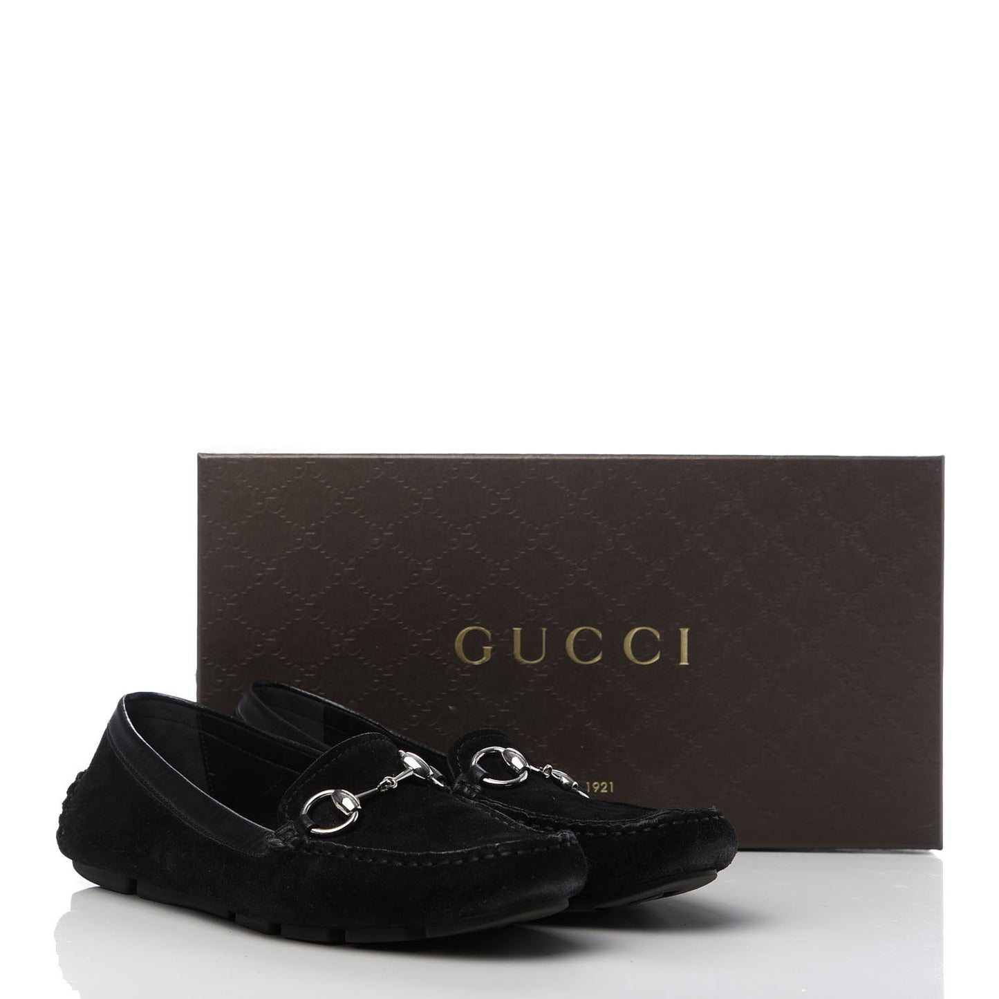 Suede Womens Horsebit Driver Loafers 38 Black
