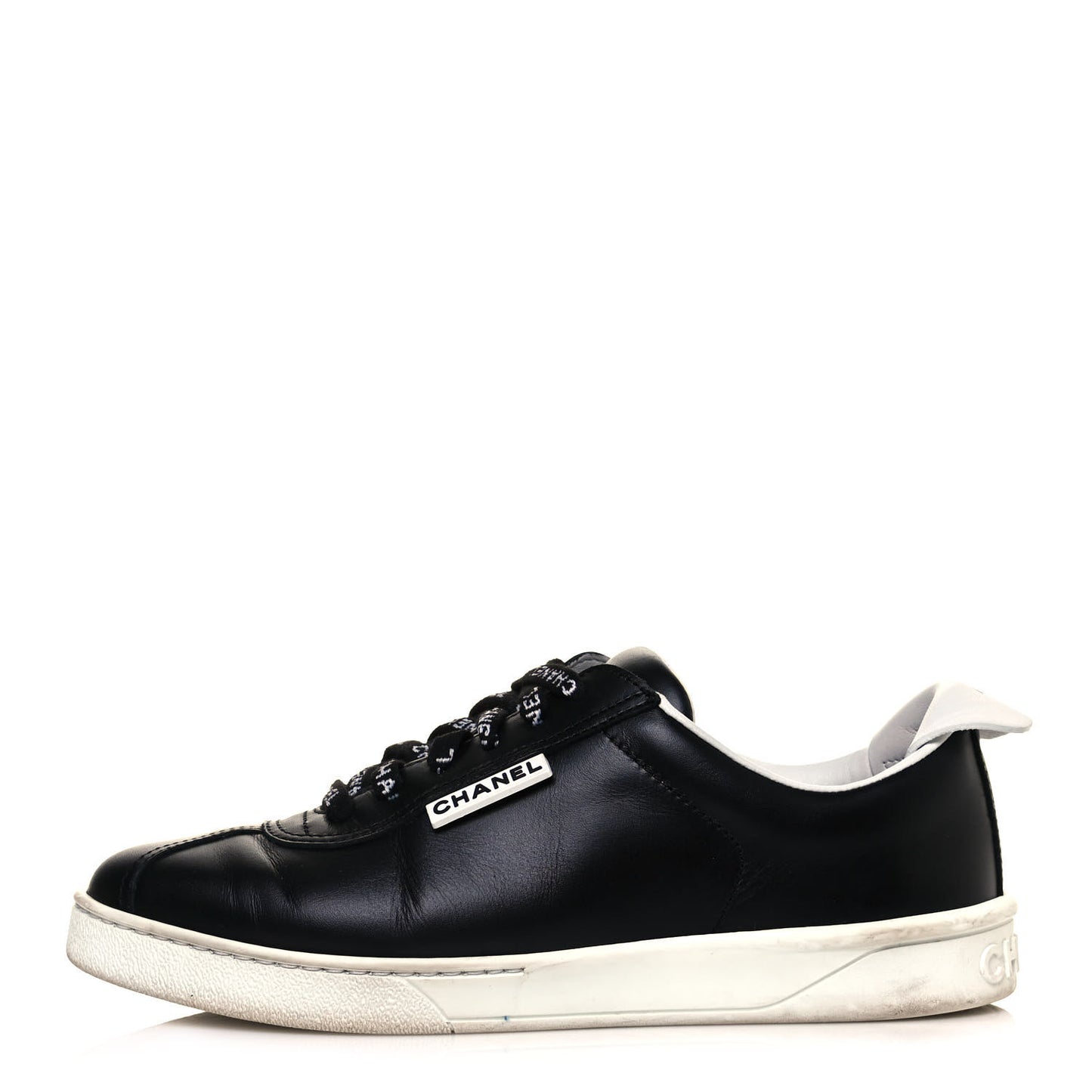 Calfskin CC Womens Sneakers 37 Black