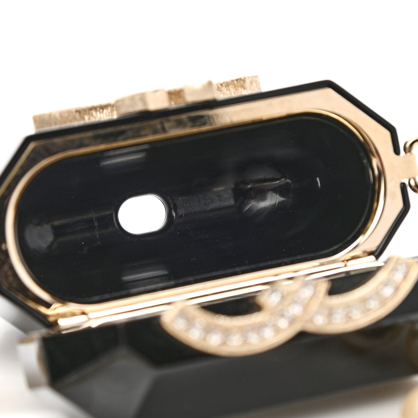 Resin Crystal Pearl Airpods Pro Holder Necklace Black Pearly White