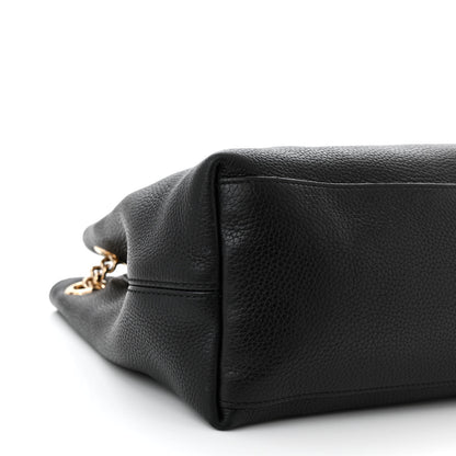 Gucci Pebbled Calfskin Medium Soho Chain Shoulder Bag Black 9 of 10