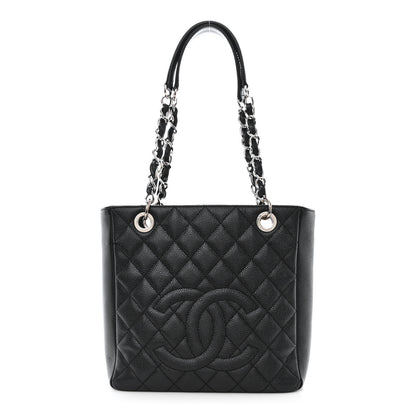 Chanel Caviar Quilted Petit Shopping Tote PST Black 1 of 14
