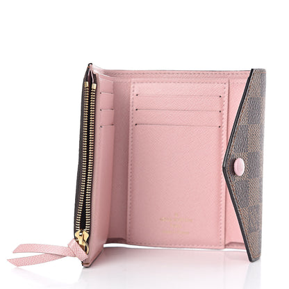 Louis Vuitton Damier Ebene Victorine Wallet Rose Ballerine 5 of 8