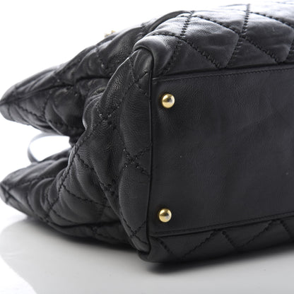 Chanel Calfskin Quilted Retro Chain Tote Black 9 of 16