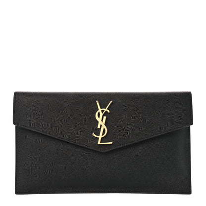 Saint Laurent Grain De Poudre Uptown Pouch Black 1 of 11