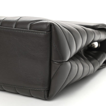 Saint Laurent Calfskin Y Quilted Monogram Medium Loulou Chain Satchel Asphalt 10 of 10