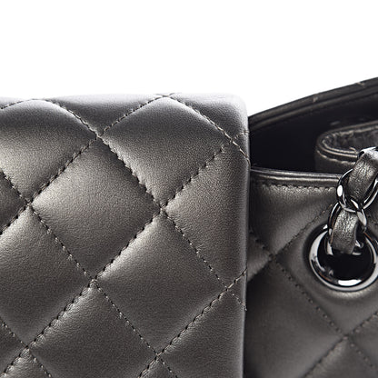 Chanel Metallic Calfskin Quilted Flap Tote Dark Silver 18 of 18