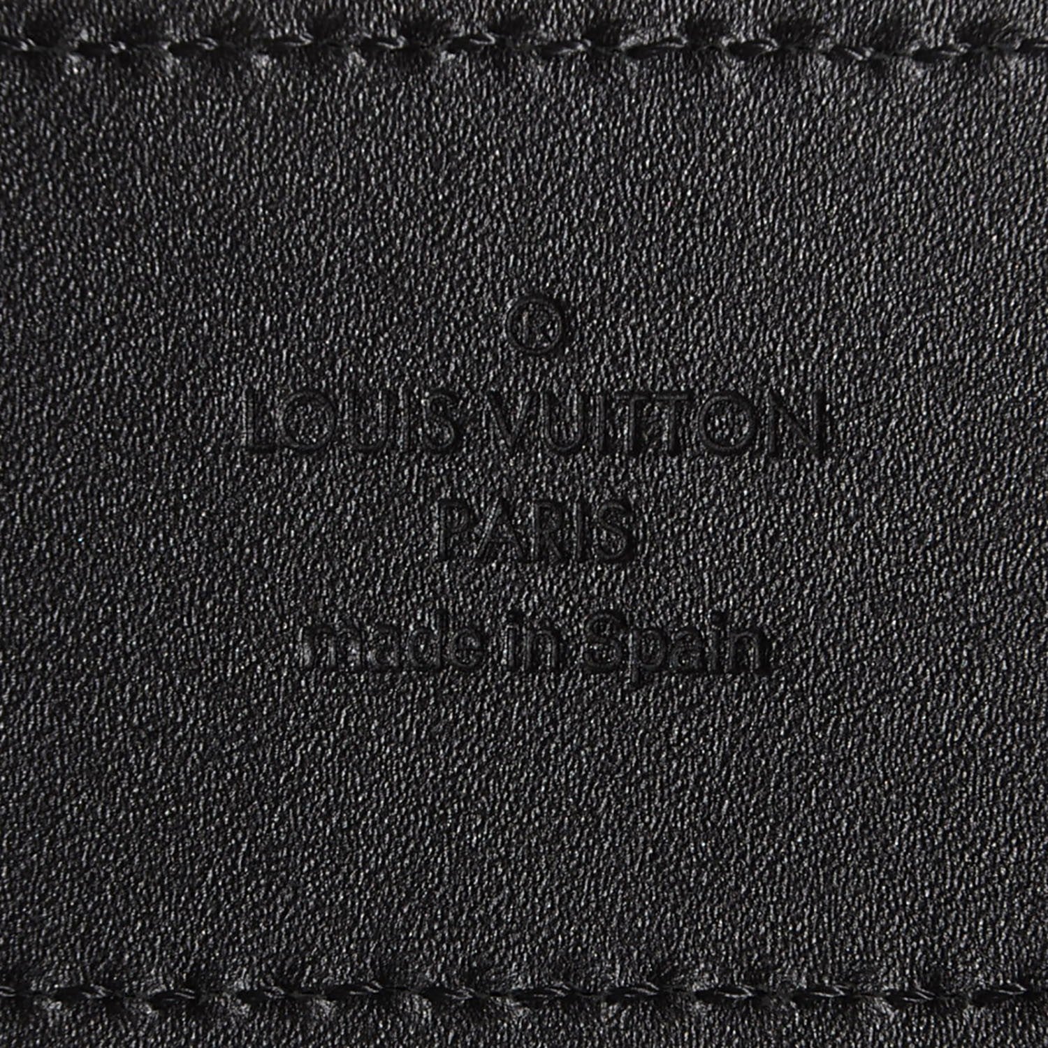 Louis Vuitton Suede Calfskin Mini Damier LV Initials 40MM Belt 95 38 Carbone 5 of 7