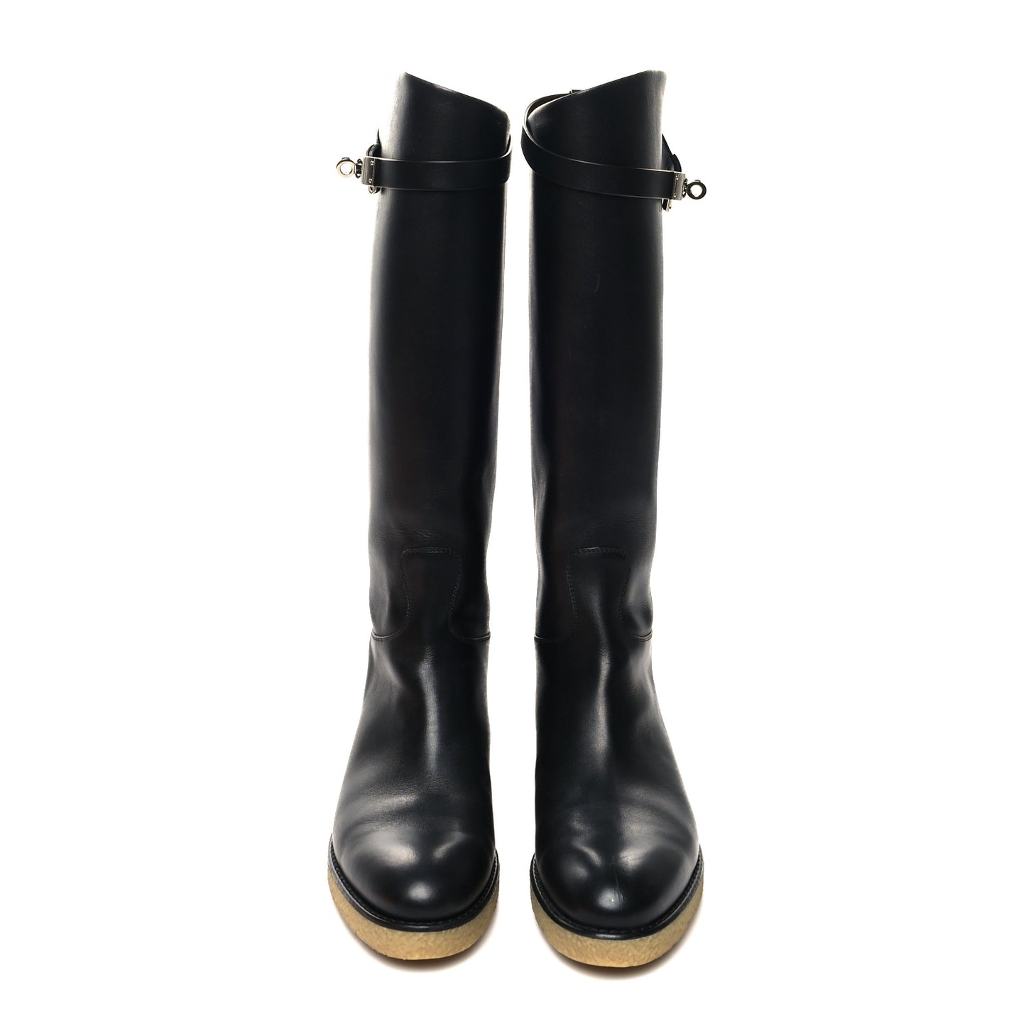 Calfskin Faustine Boots 38 Black