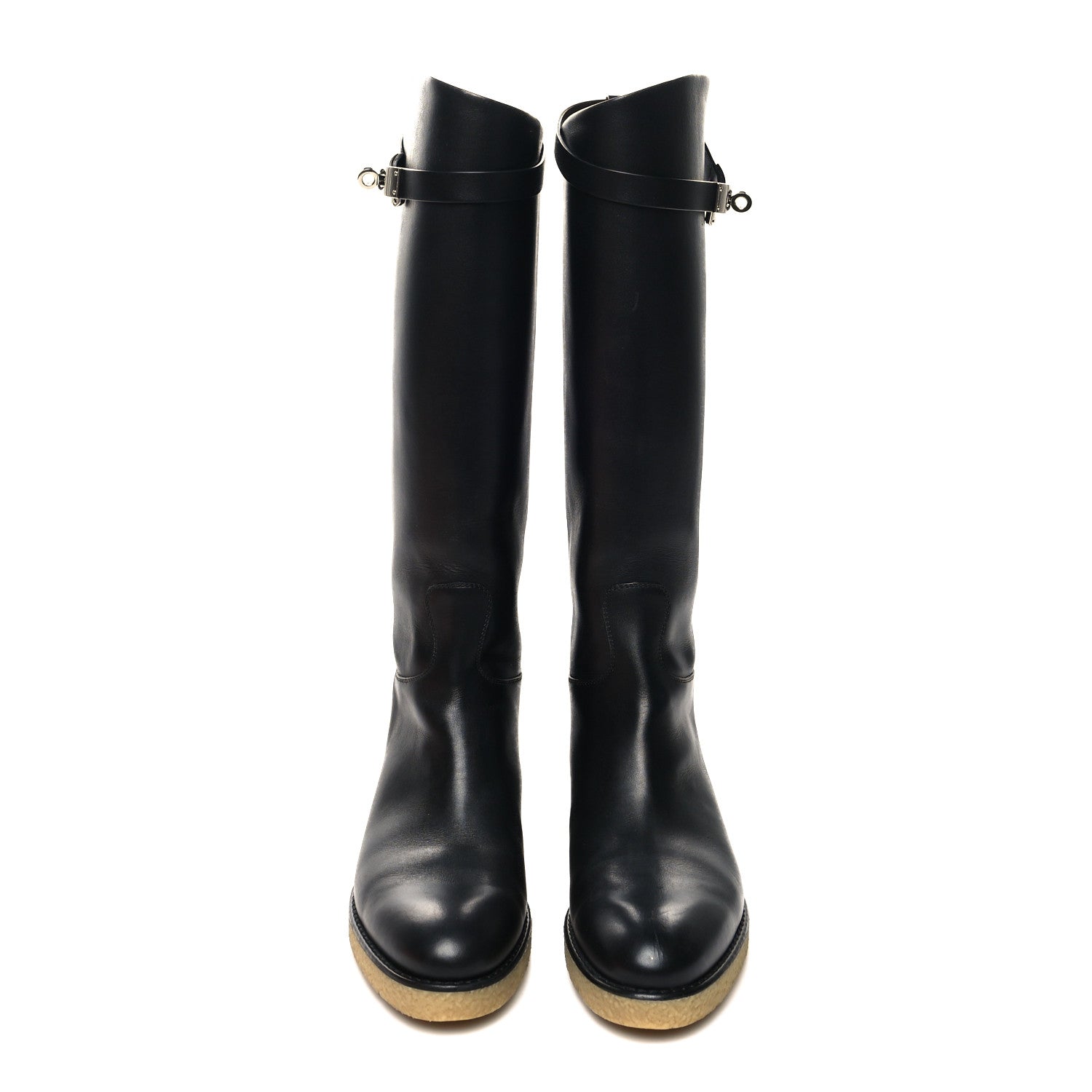 Hermes Calfskin Faustine Boots 38 Black 2 of 8