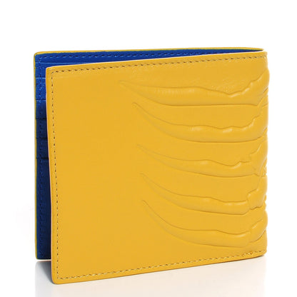 Alexander McQueen Leather Embossed Ribcage Billfold Wallet 3 of 7
