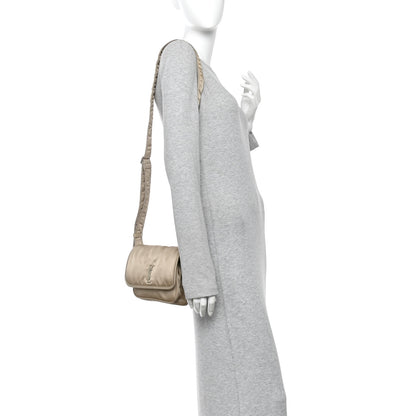 Saint Laurent Econyl Nylon Small Niki Messenger Gray Hay 2 of 10