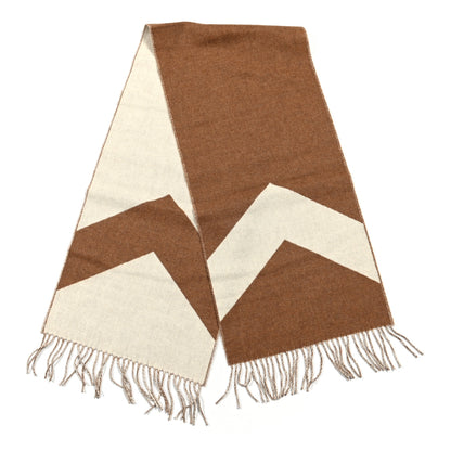 Hermes Cashmere Fringe Scarf Noisette Ecru 2 of 4