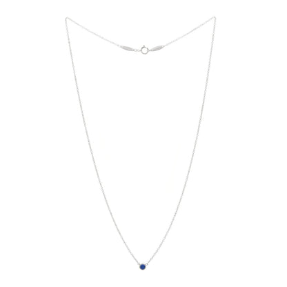 Tiffany Platinum Blue Sapphire .11ct Elsa Peretti Color by the Yard Necklace 3 of 5