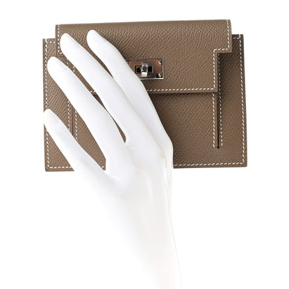 Hermes Epsom Kelly Pocket Compact Wallet Etoupe 2 of 8