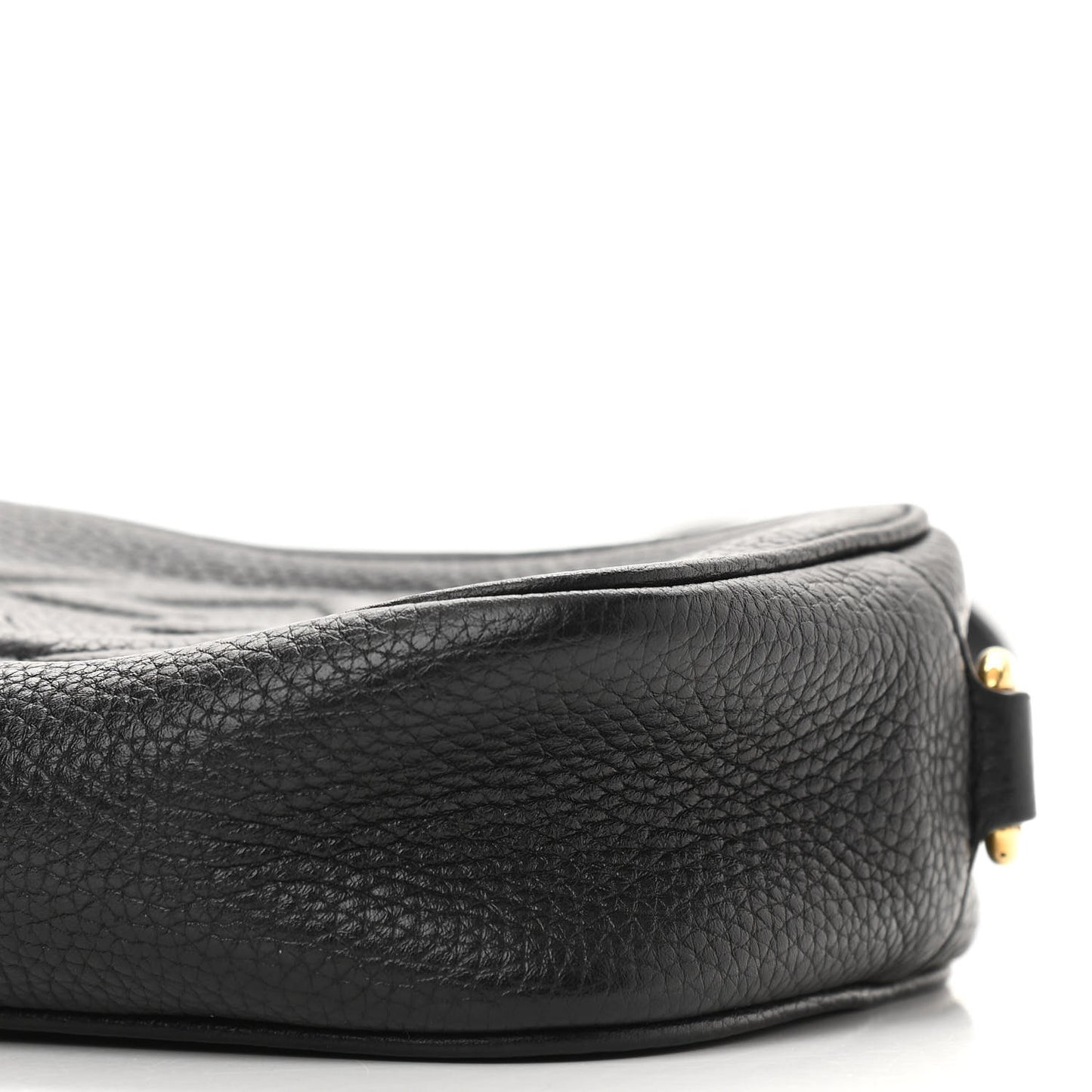 Pebbled Calfskin Mini Soho Disco Bag Black