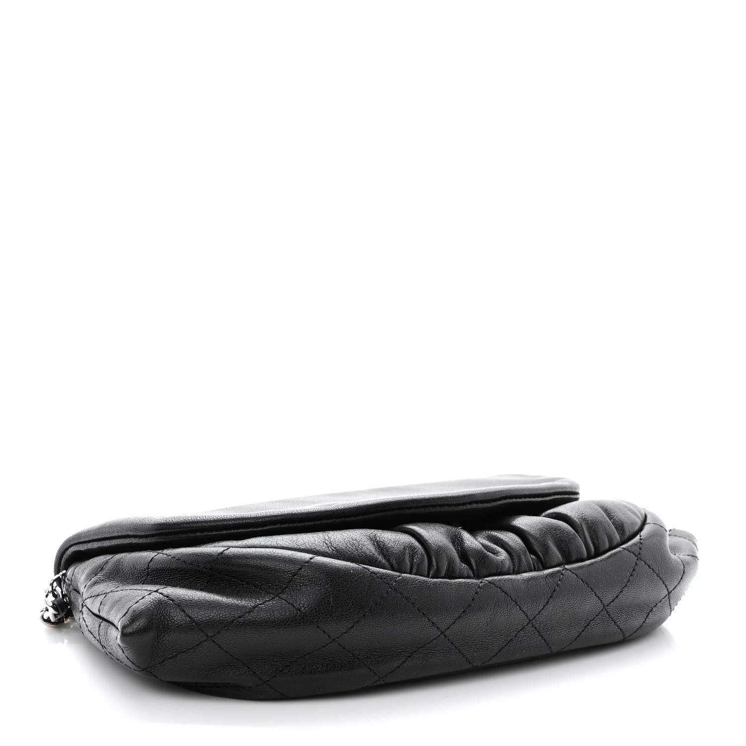 Chanel Lambskin Half Moon Wallet On Chain WOC Black 4 of 11