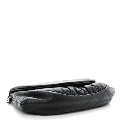 Chanel Lambskin Half Moon Wallet On Chain WOC Black 4 of 11