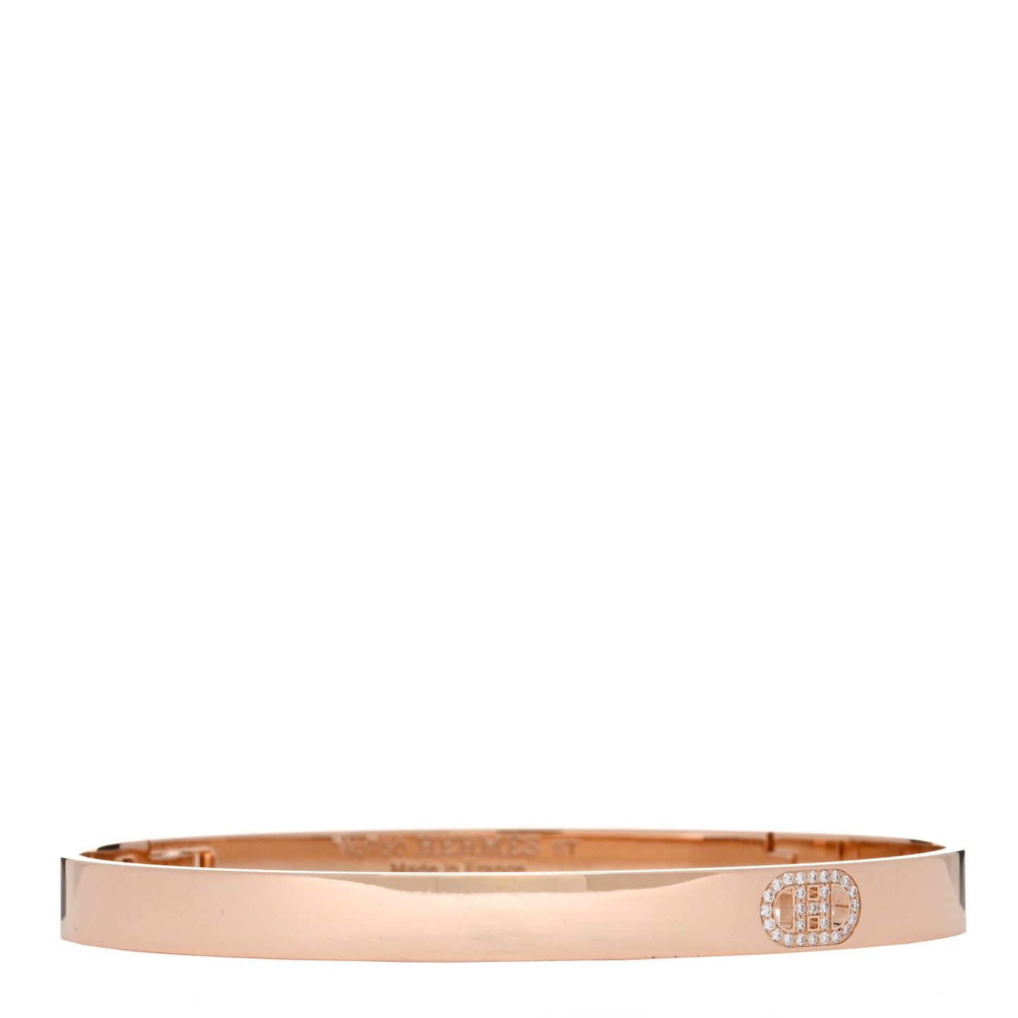 18K Rose Gold Diamond PM H D'Ancre Bracelet ST