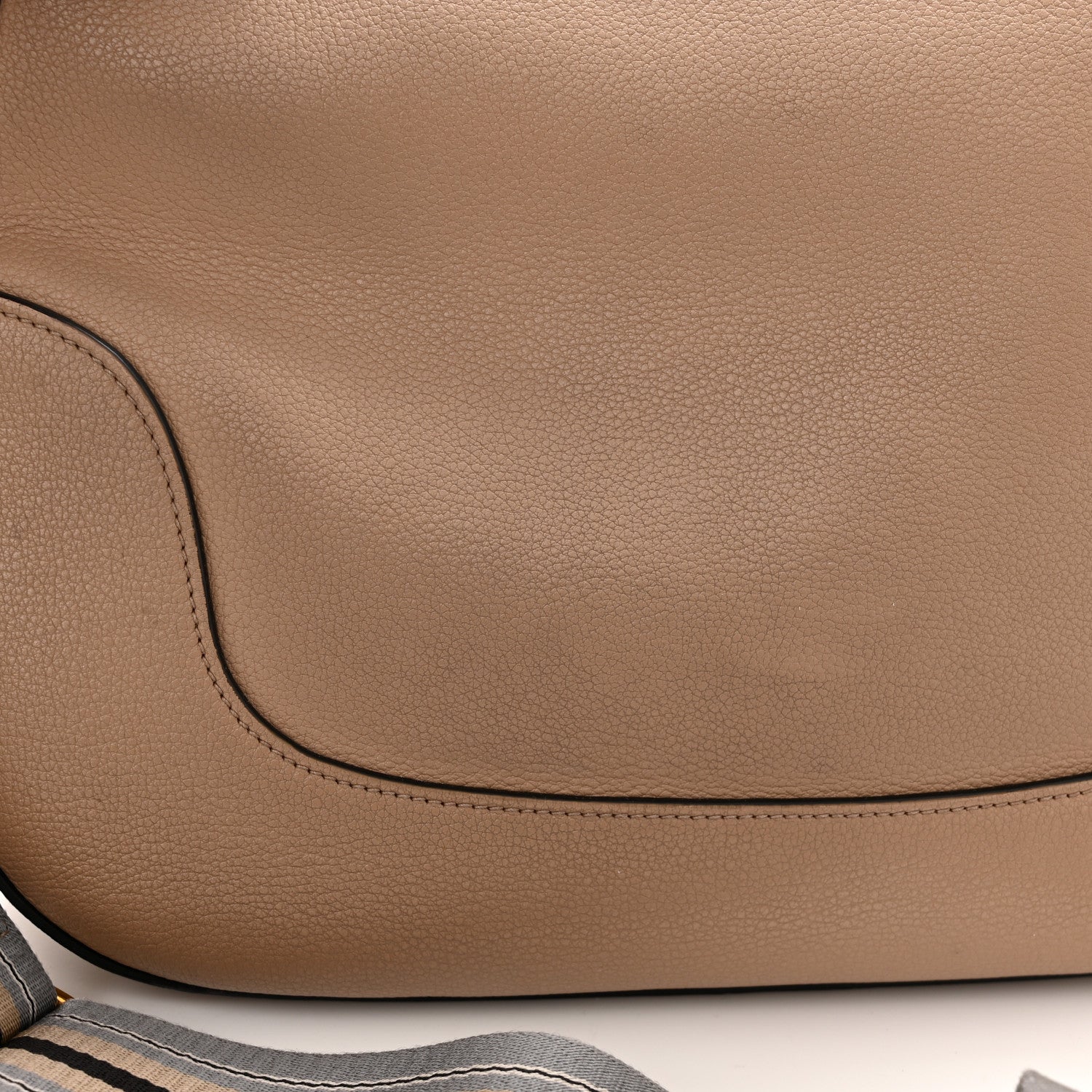 Prada Vitello Daino Zippered Hobo Messenger Cammeo 12 of 12