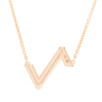 Louis Vuitton 18K Pink Gold LV Volt Upside Down Pendant Necklace 3 of 4