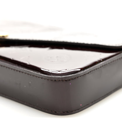 Louis Vuitton Vernis Pochette Felicie Chain Wallet Amarante 11 of 11
