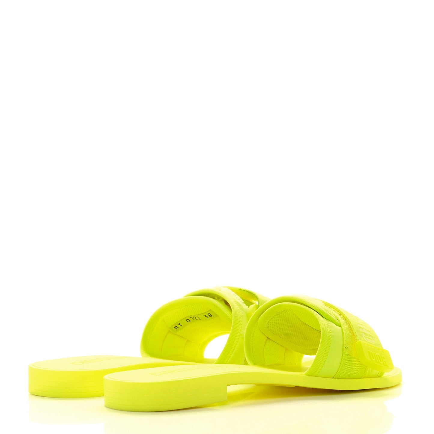 Technical Stretch Fabric Camouflage Dio(r)evolution Slide Sandals 38 Yellow Fluo