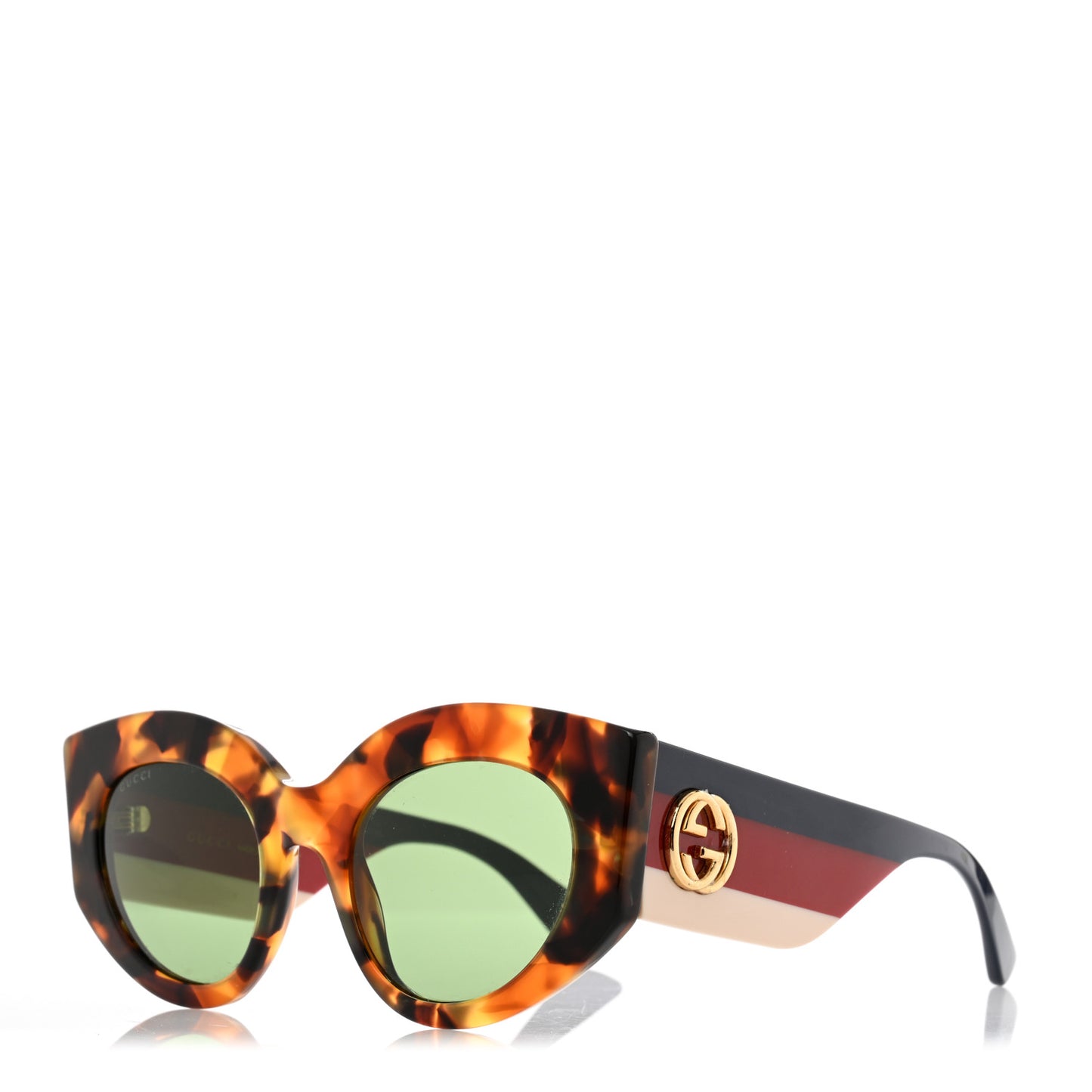 Acetate Oversized Rectangle Frame Web Sunglasses GG 0275/S Tortoise