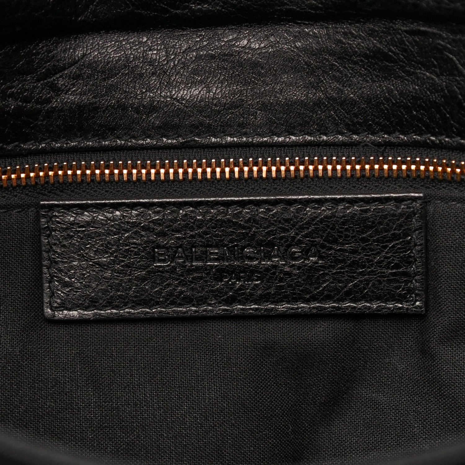 Balenciaga Agneau Giant 12 Gold Hardware Envelope Strap Clutch Black 5 of 9