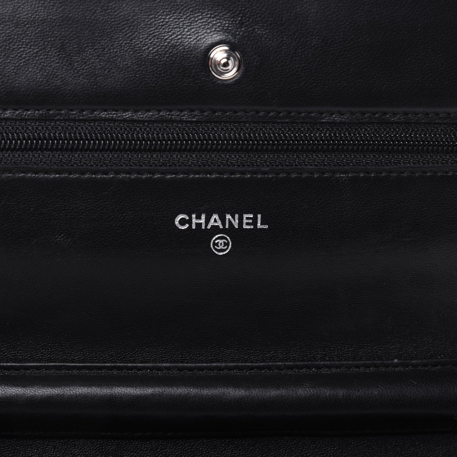 Chanel Lambskin Quilted Wallet On Chain WOC Black 6 of 13