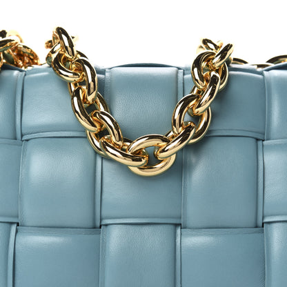 Bottega Veneta Lambskin Maxi Intreccio Padded Chain Cassette Crossbody Bag Mallard 10 of 10